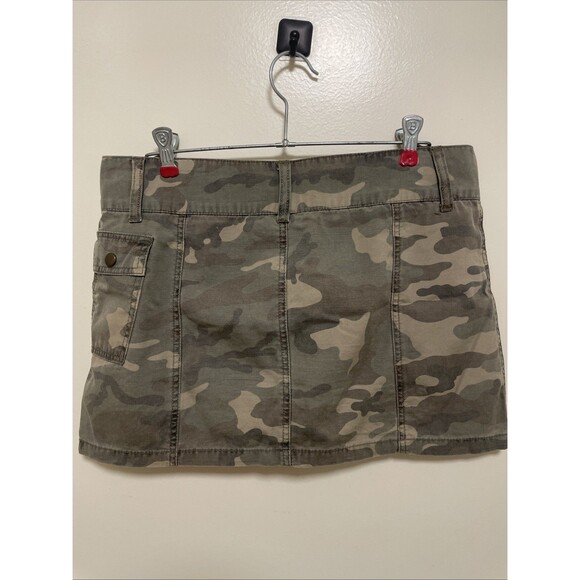 Punk Emo Micro Mini Cargo Skirt Camo Rare Vintage Y2K Camouflauge Belt Loops 10 - Picture 6 of 7
